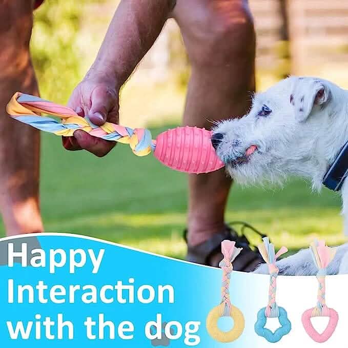 6-Pack: Puppy Teething Chew Toys with Interactive Ropes - A-1 Thread Vault