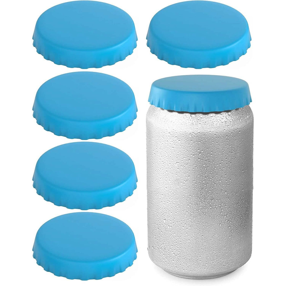 6-Pack: Silicone Can Lids Fits Standard Soda Cans - A-1 Thread Vault