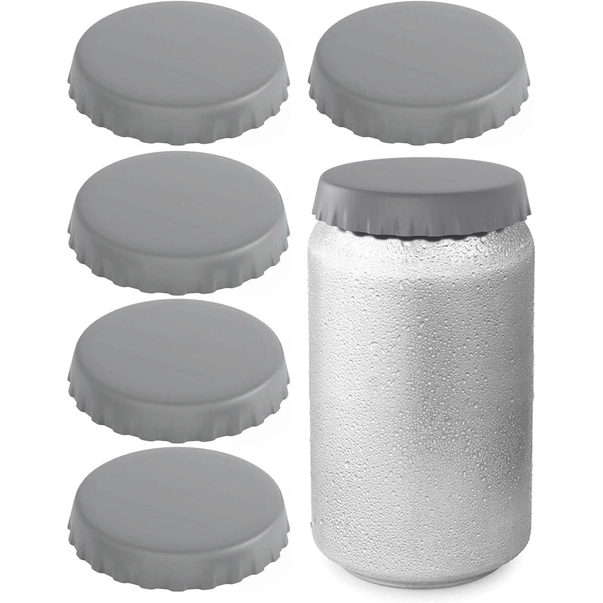 6-Pack: Silicone Can Lids Fits Standard Soda Cans - A-1 Thread Vault