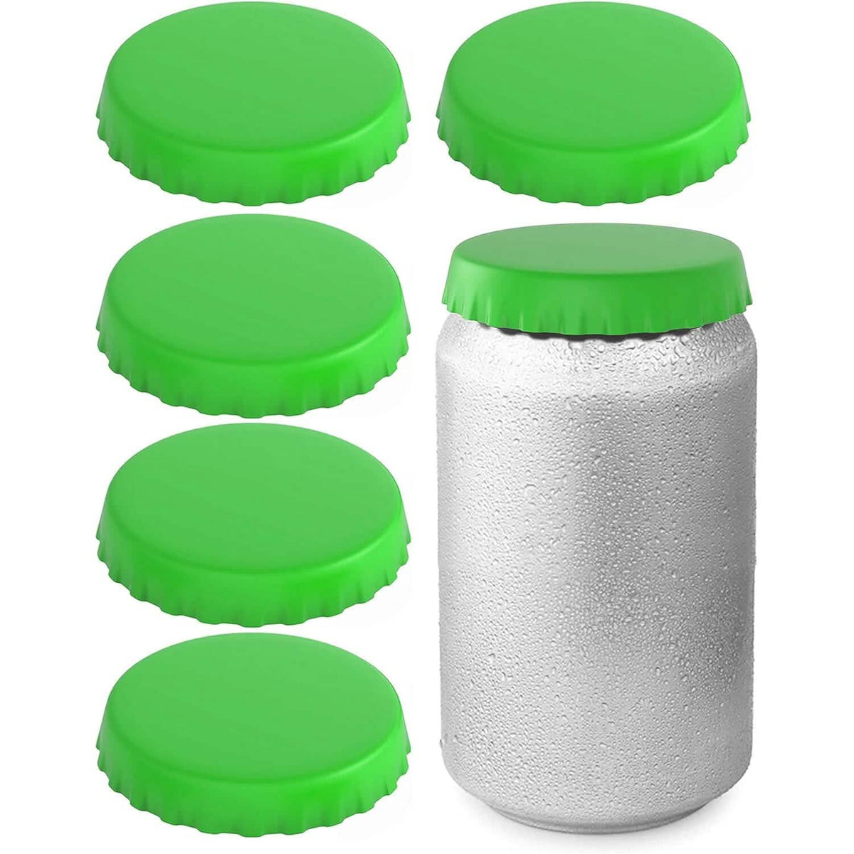 6-Pack: Silicone Can Lids Fits Standard Soda Cans - A-1 Thread Vault