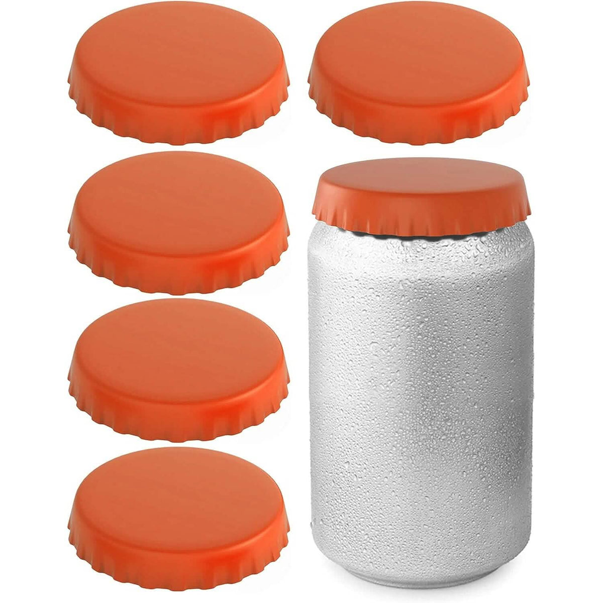 6-Pack: Silicone Can Lids Fits Standard Soda Cans - A-1 Thread Vault