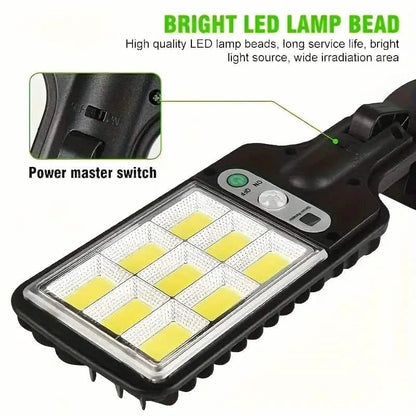 6-Pack: Solar Powered Motion Sensor Outdoor Garden Light with 108 COB LED Lights - A-1 Thread Vault