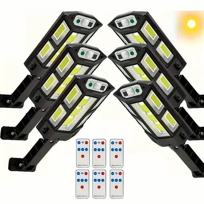 6-Pack: Solar Powered Motion Sensor Outdoor Garden Light with 108 COB LED Lights - A-1 Thread Vault