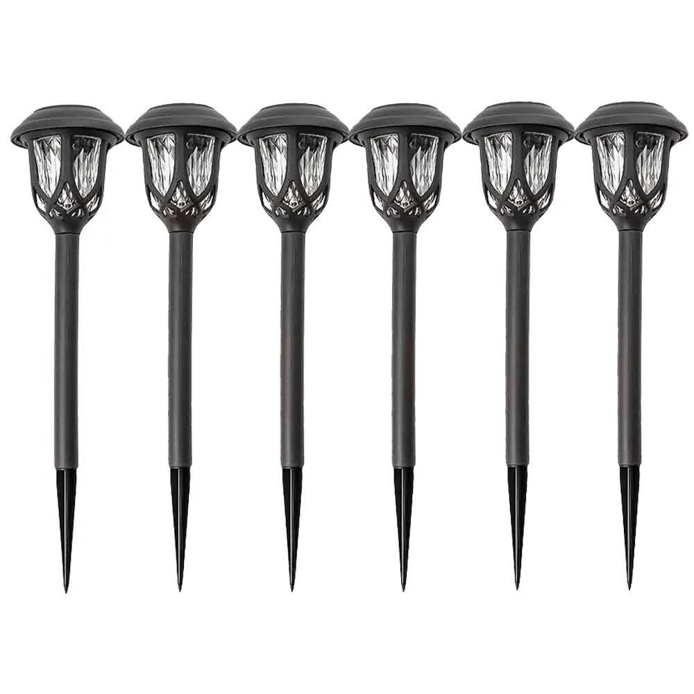 6-Pack: Solar Powered Pathway Lights - Touch-Controlled, Waterproof, Detachable, Energy Efficient, and Wireless Solar Garden Stake Lights - A-1 Thread Vault