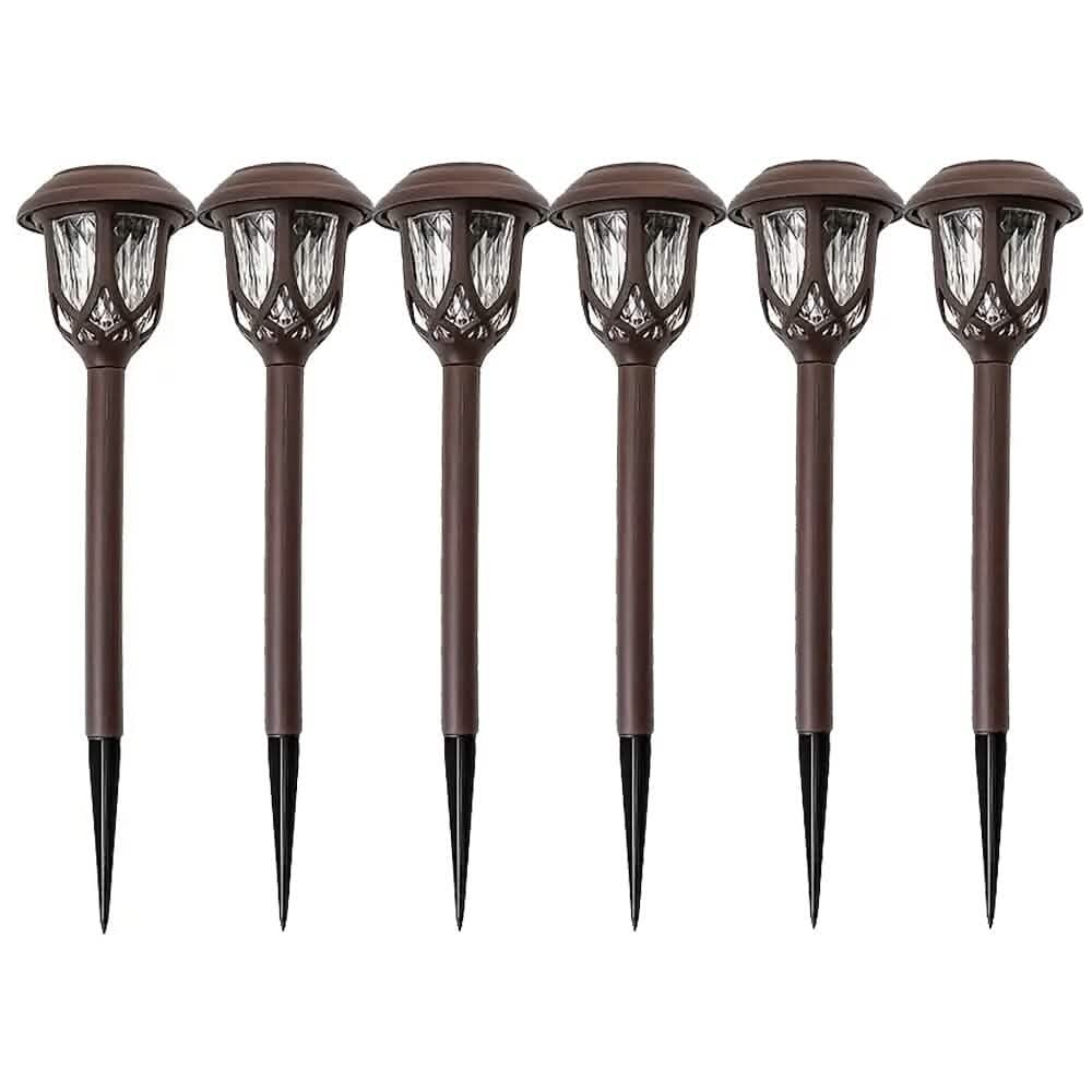 6-Pack: Solar Powered Pathway Lights - Touch-Controlled, Waterproof, Detachable, Energy Efficient, and Wireless Solar Garden Stake Lights - A-1 Thread Vault