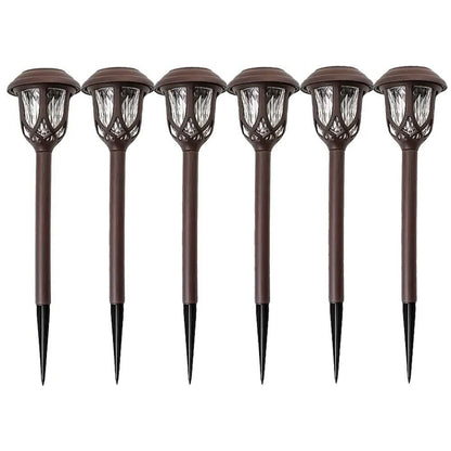 6-Pack: Solar Powered Pathway Lights - Touch-Controlled, Waterproof, Detachable, Energy Efficient, and Wireless Solar Garden Stake Lights - A-1 Thread Vault