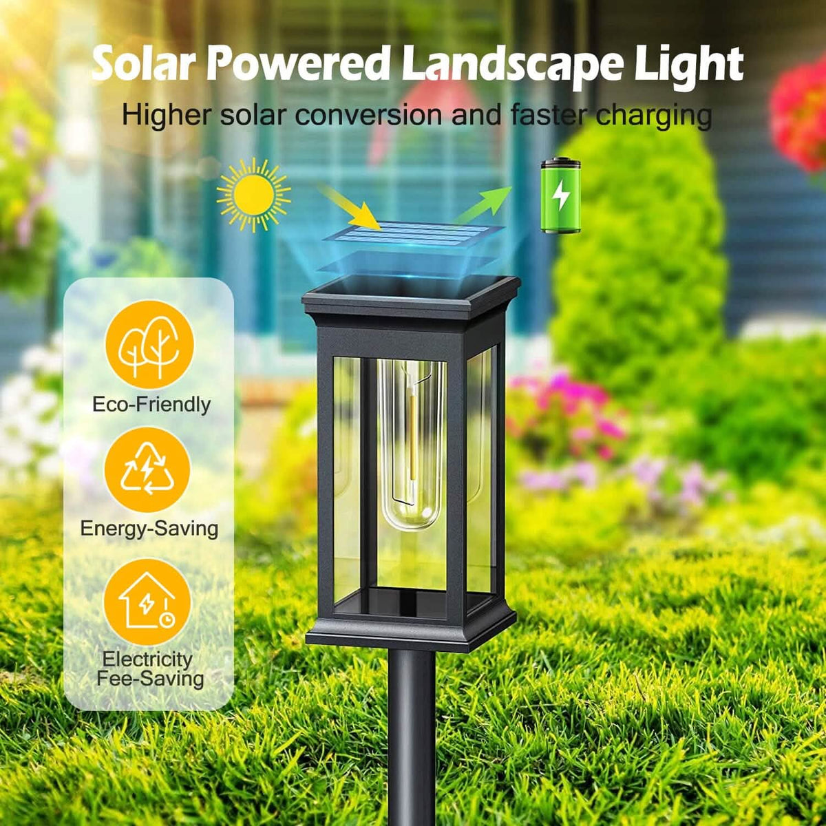 6-Pack: Solar Powered Stake Light IP65 Waterproof Auto On Off - A-1 Thread Vault