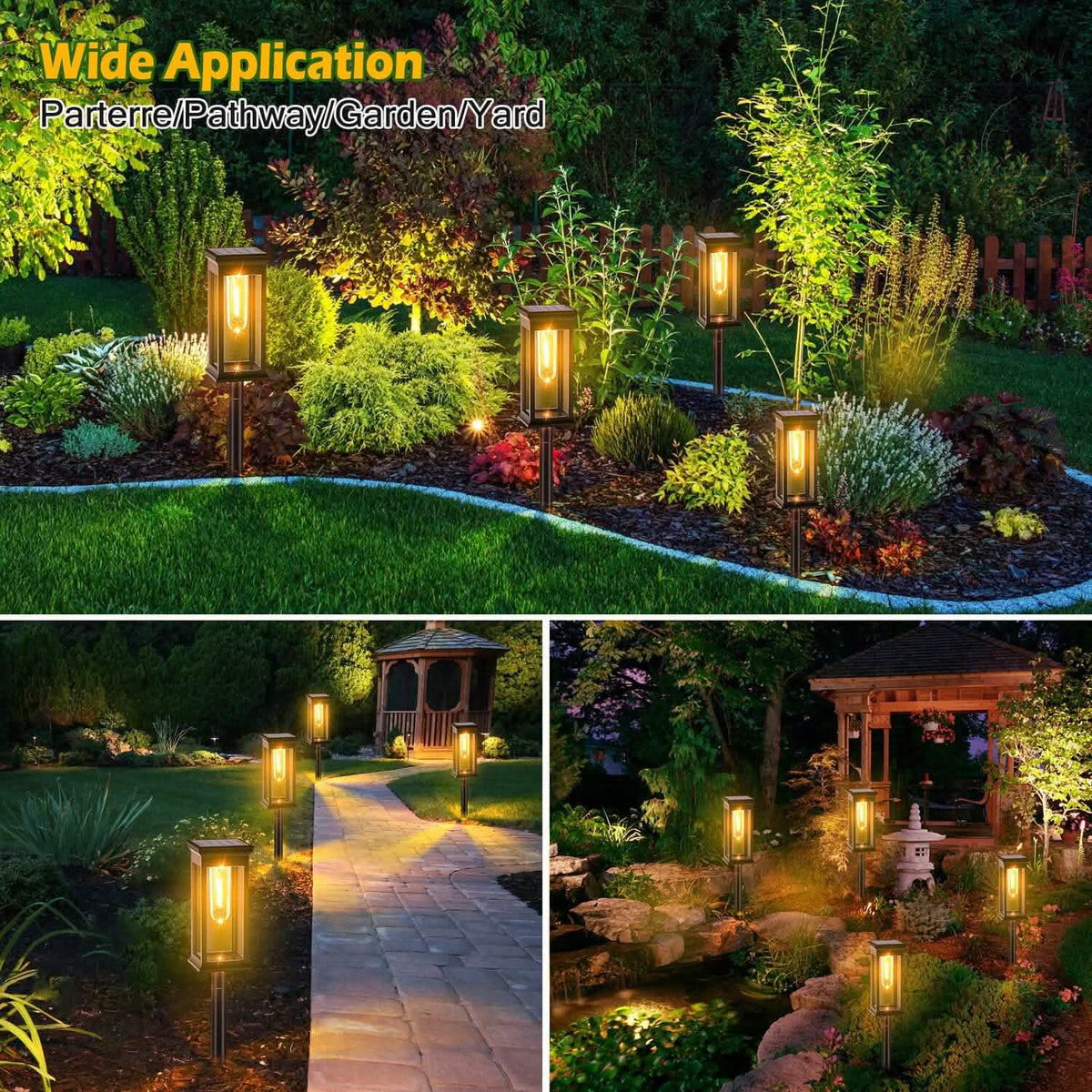 6-Pack: Solar Powered Stake Light IP65 Waterproof Auto On Off - A-1 Thread Vault
