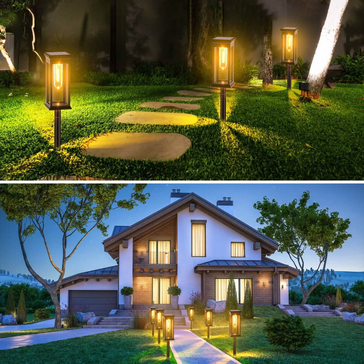 6-Pack: Solar Powered Stake Light IP65 Waterproof Auto On Off - A-1 Thread Vault