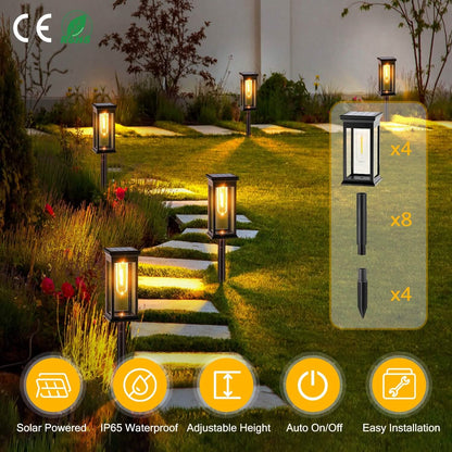 6-Pack: Solar Powered Stake Light IP65 Waterproof Auto On Off - A-1 Thread Vault