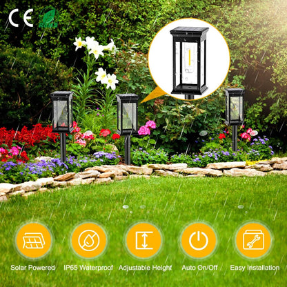 6-Pack: Solar Powered Stake Light IP65 Waterproof Auto On Off - A-1 Thread Vault