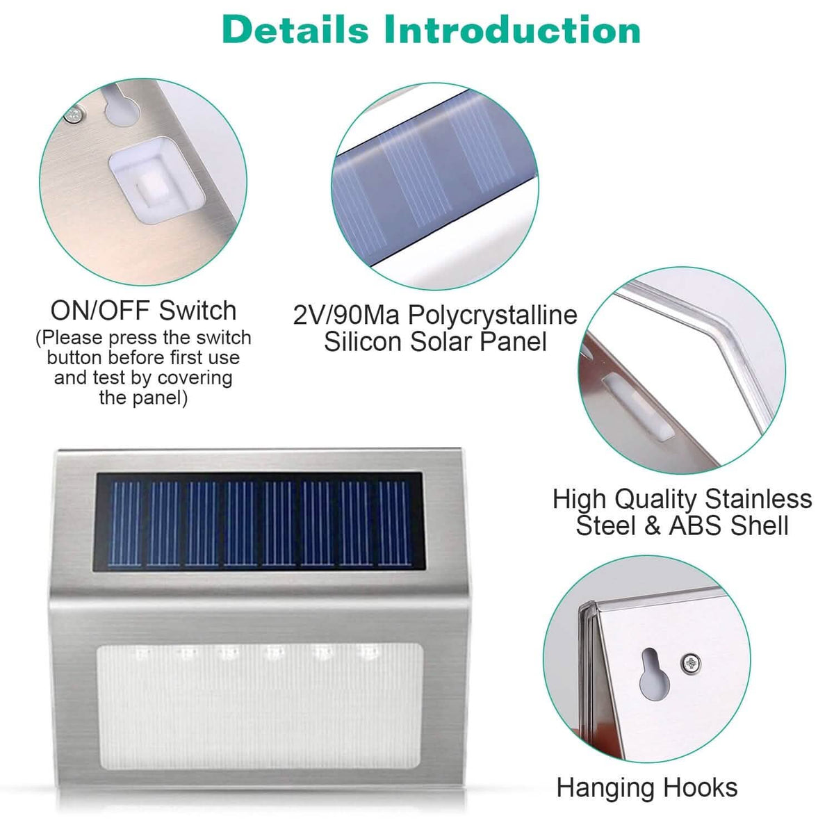 6-Pack: Solar Step Lights - A-1 Thread Vault