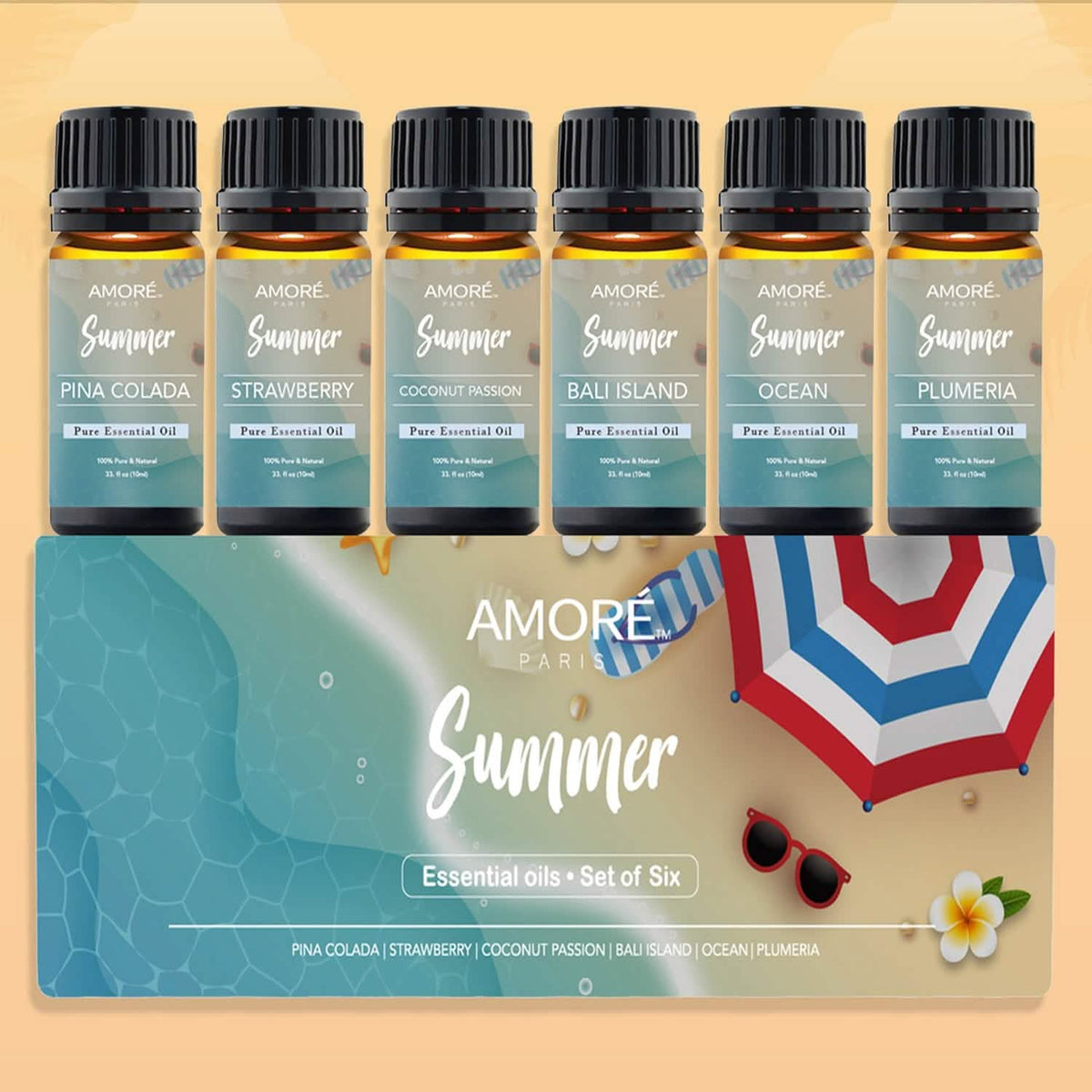 6-Pack: Summer Vibe Fresh Scented Aromatherapy Essential Oil For Diffusers Humidifiers - A-1 Thread Vault