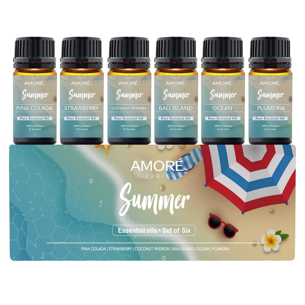 6-Pack: Summer Vibe Fresh Scented Aromatherapy Essential Oil For Diffusers Humidifiers - A-1 Thread Vault