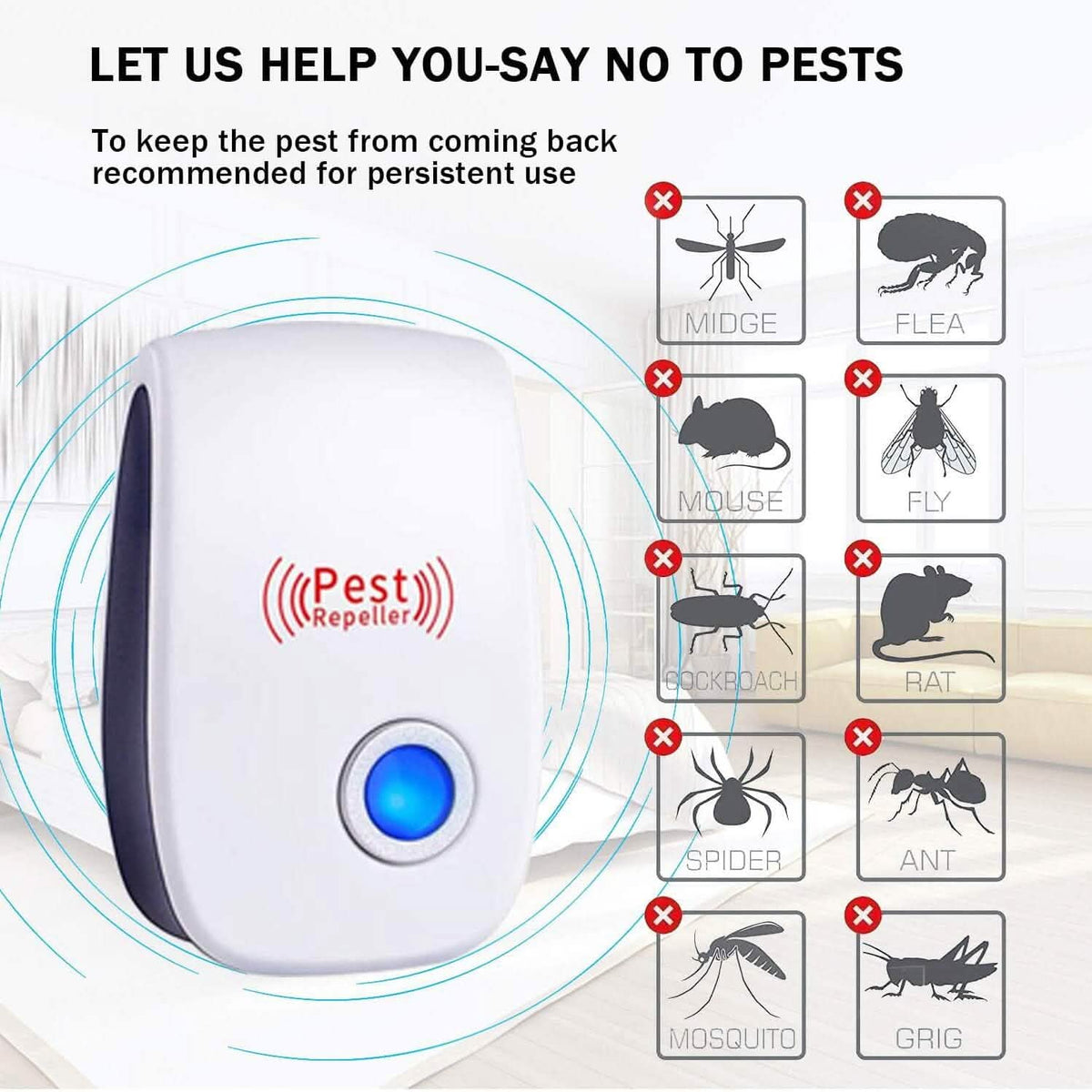 6-Pack: Ultrasonic Pest Repeller Electronic Plug in Pest Control - A-1 Thread Vault