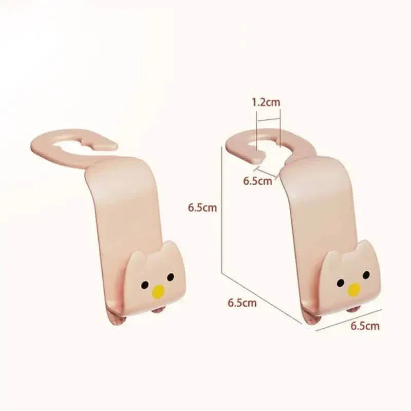 6-Pack: Universal Car Seat Hanger Hooks Cute Cartoon Double-hook - A-1 Thread Vault
