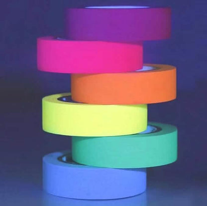 6-Pack: UV Gaffer Fluorescent Party Tape Blacklight Reactive Glow In The Dark Tape - A-1 Thread Vault