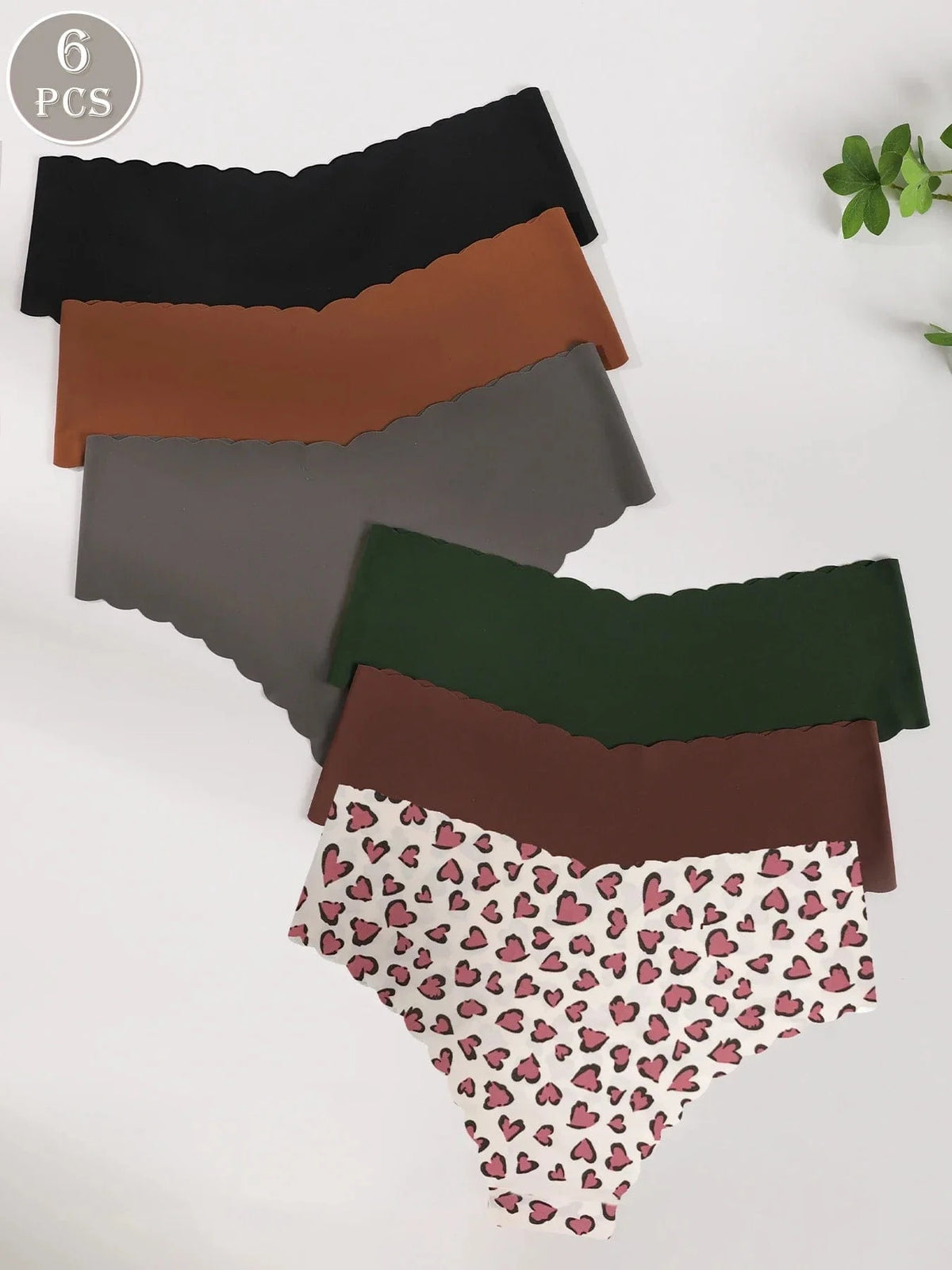 6-Pack Women's Underwear, Solid Color and Printed Mix, Seamless, Bare-Feel, Sexy and Comfortable Bikini Panties - A-1 Thread Vault