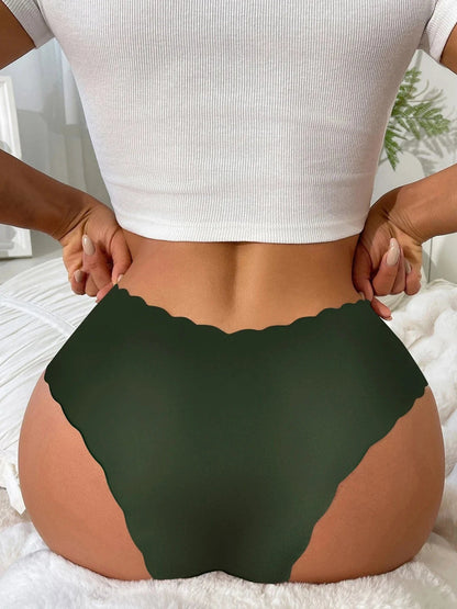 6-Pack Women's Underwear, Solid Color and Printed Mix, Seamless, Bare-Feel, Sexy and Comfortable Bikini Panties - A-1 Thread Vault