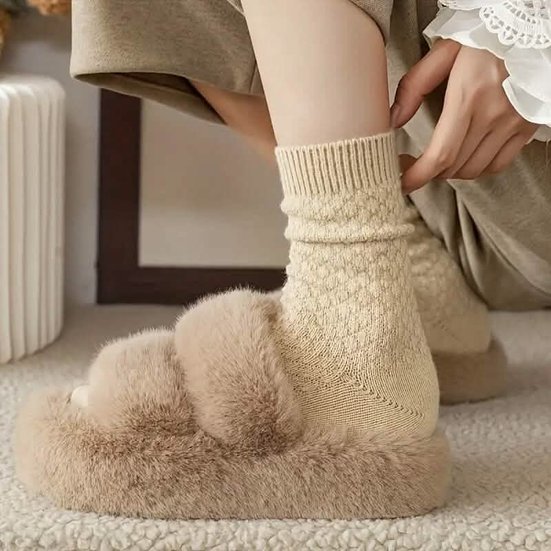 6-Pairs: Autumn and Winter Thick Warm Solid Socks - A-1 Thread Vault