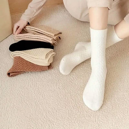 6-Pairs: Autumn and Winter Thick Warm Solid Socks - A-1 Thread Vault