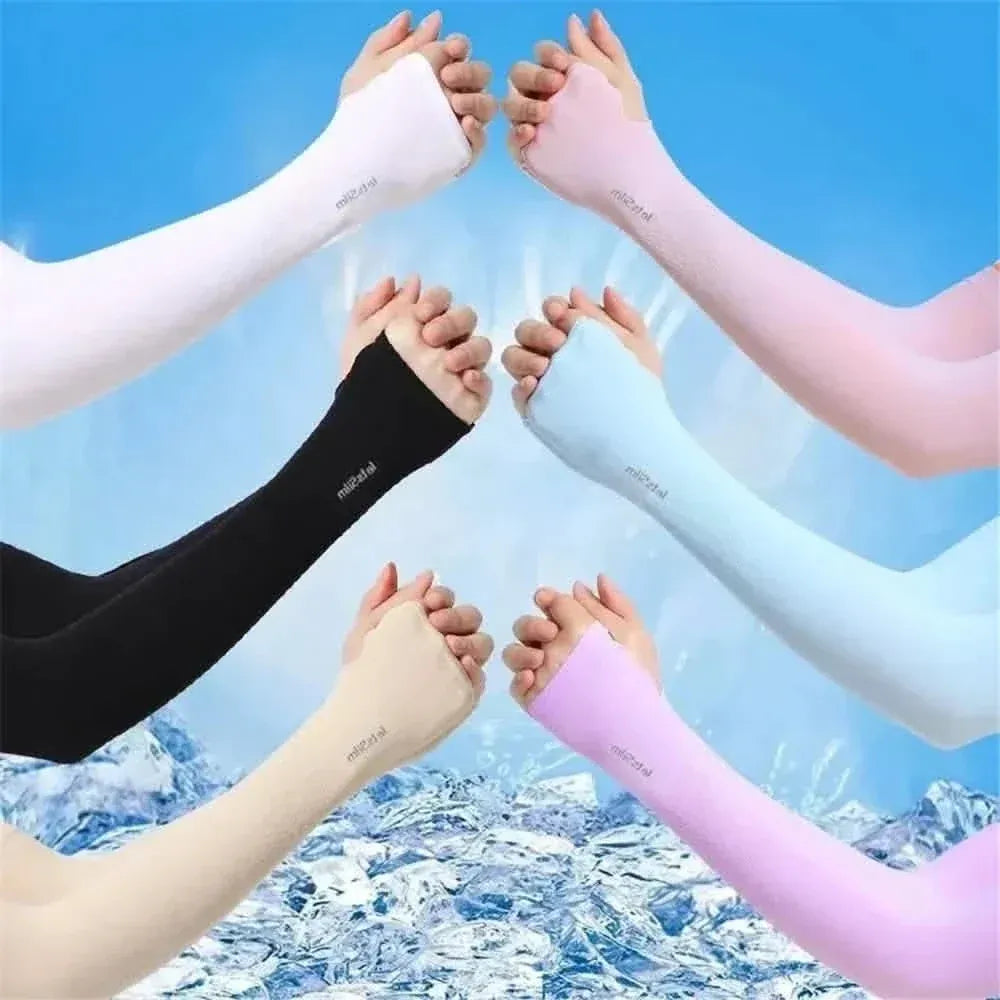 6-Pairs: Ice Silk UV Protection Arm Sleeves - A-1 Thread Vault
