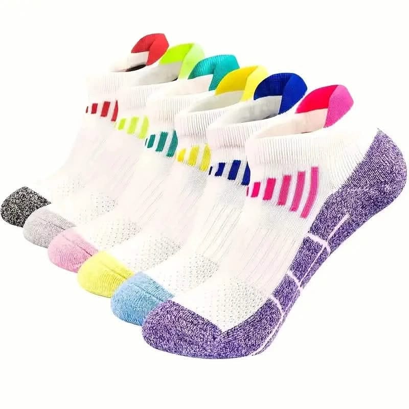 6-Pairs: Low Cut Cushioned Breathable Ankle Socks For Running Cycling Hiking - A-1 Thread Vault