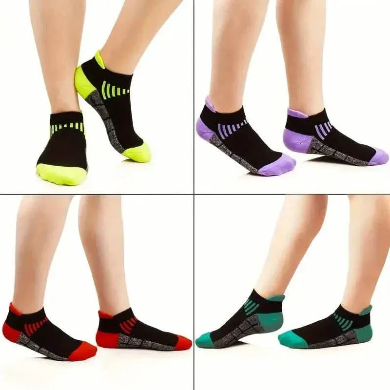 6-Pairs: Low Cut Cushioned Breathable Ankle Socks For Running Cycling Hiking - A-1 Thread Vault