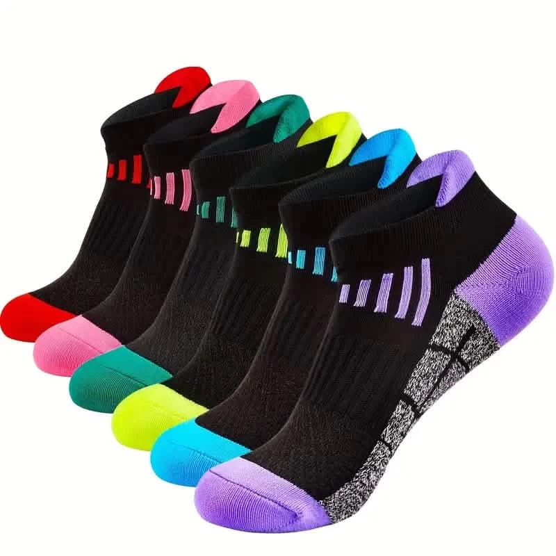 6-Pairs: Low Cut Cushioned Breathable Ankle Socks For Running Cycling Hiking - A-1 Thread Vault