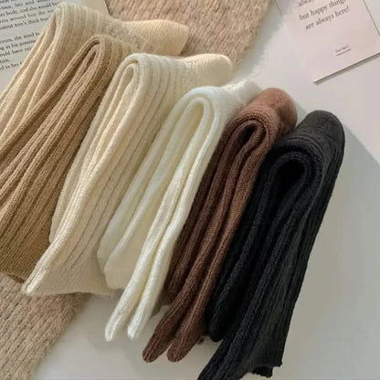 6-Pairs: Thick & Warm Cream Color Sock - A-1 Thread Vault