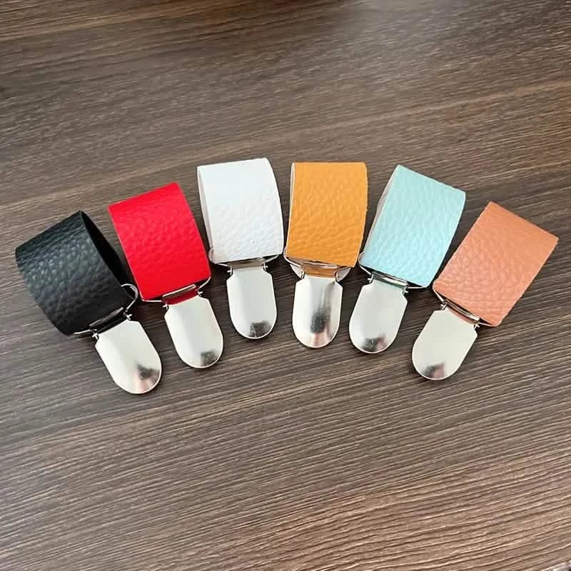 6-Piece: Hat Clip for Summer Travel on Bag Luggage PU Leather Hat - A-1 Thread Vault