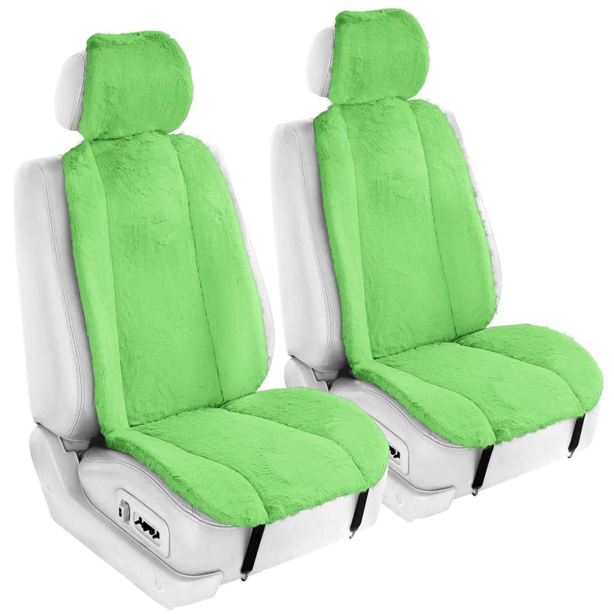 6-Piece Set: Doe16 Faux Rabbit Fur Car Seat Cushions - A-1 Thread Vault