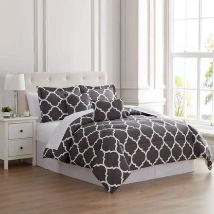 6-Piece Set: Kathy Ireland Trellis Oversized Comforter Set - A-1 Thread Vault