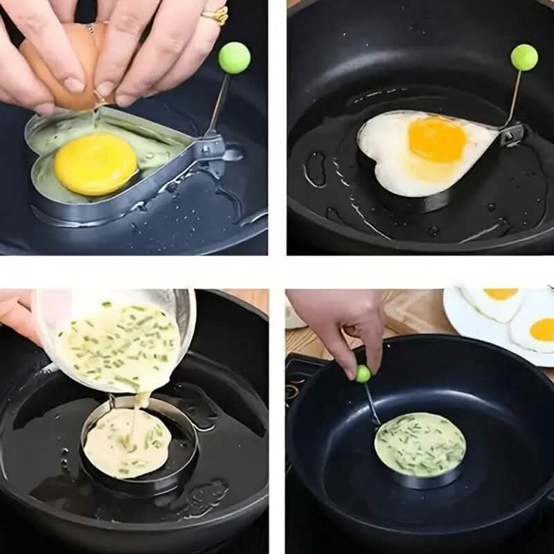 6-Pieces: Creative Stainless Steel Egg Cooking Ring Set - A-1 Thread Vault