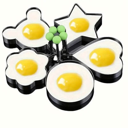 6-Pieces: Creative Stainless Steel Egg Cooking Ring Set - A-1 Thread Vault