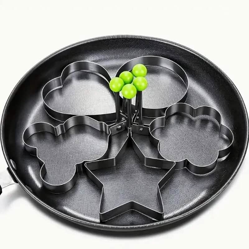 6-Pieces: Creative Stainless Steel Egg Cooking Ring Set - A-1 Thread Vault