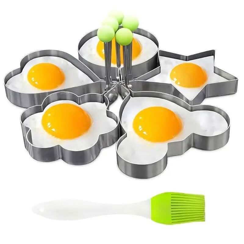 6-Pieces: Creative Stainless Steel Egg Cooking Ring Set - A-1 Thread Vault
