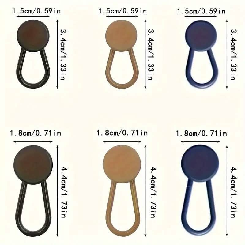 6-Pieces: Durable Waistband Expanders for Jeans - A-1 Thread Vault