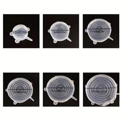 6-Pieces: Reusable Durable Food Storage Bowl Lids - A-1 Thread Vault