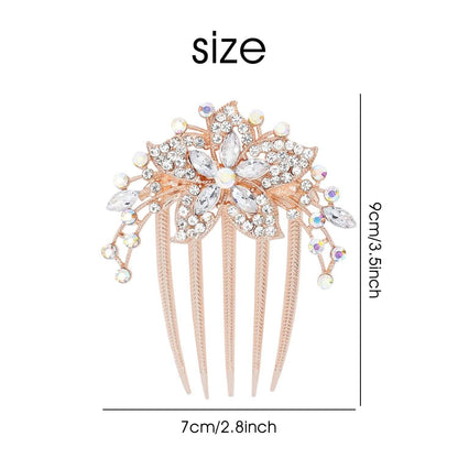 6-Pieces: Rhinestone Encrusted Hairpin Barrette Accessory - A-1 Thread Vault