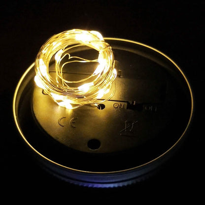 6-Pieces: Solar Powered Mason Jar Lid Lights 20 LEDs - A-1 Thread Vault