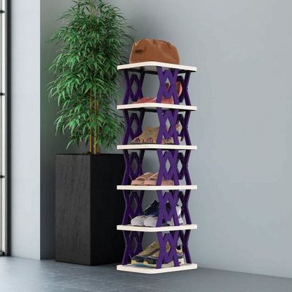 6-Tier Foldable Vertical Shoe Rack - A-1 Thread Vault