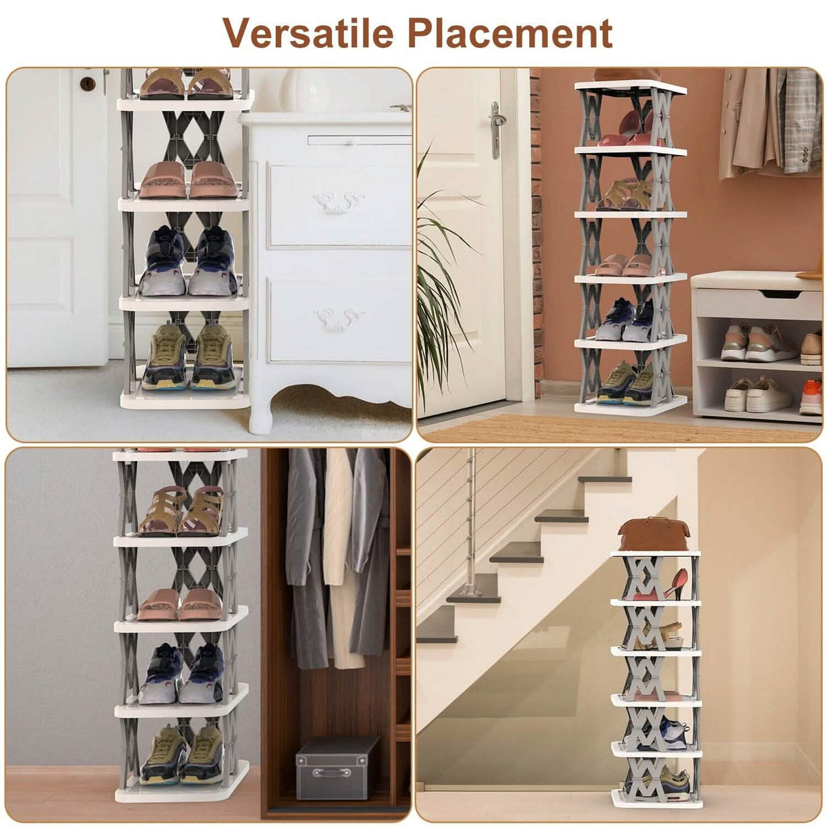 6-Tier Foldable Vertical Shoe Rack - A-1 Thread Vault