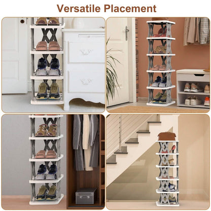 6-Tier Foldable Vertical Shoe Rack - A-1 Thread Vault