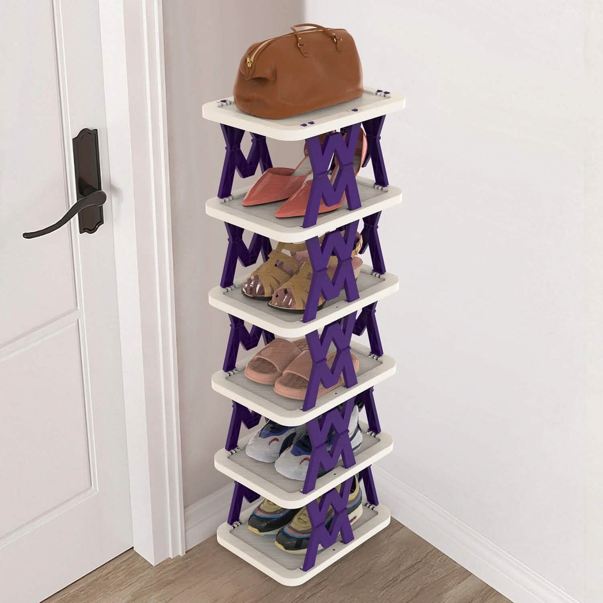6-Tier Foldable Vertical Shoe Rack - A-1 Thread Vault
