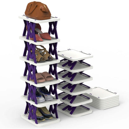 6-Tier Foldable Vertical Shoe Rack - A-1 Thread Vault