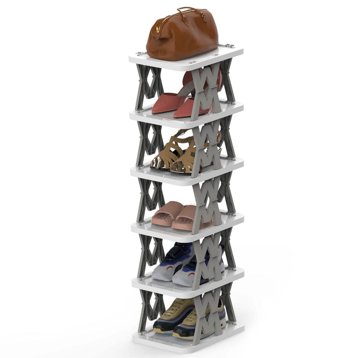 6-Tier Foldable Vertical Shoe Rack - A-1 Thread Vault