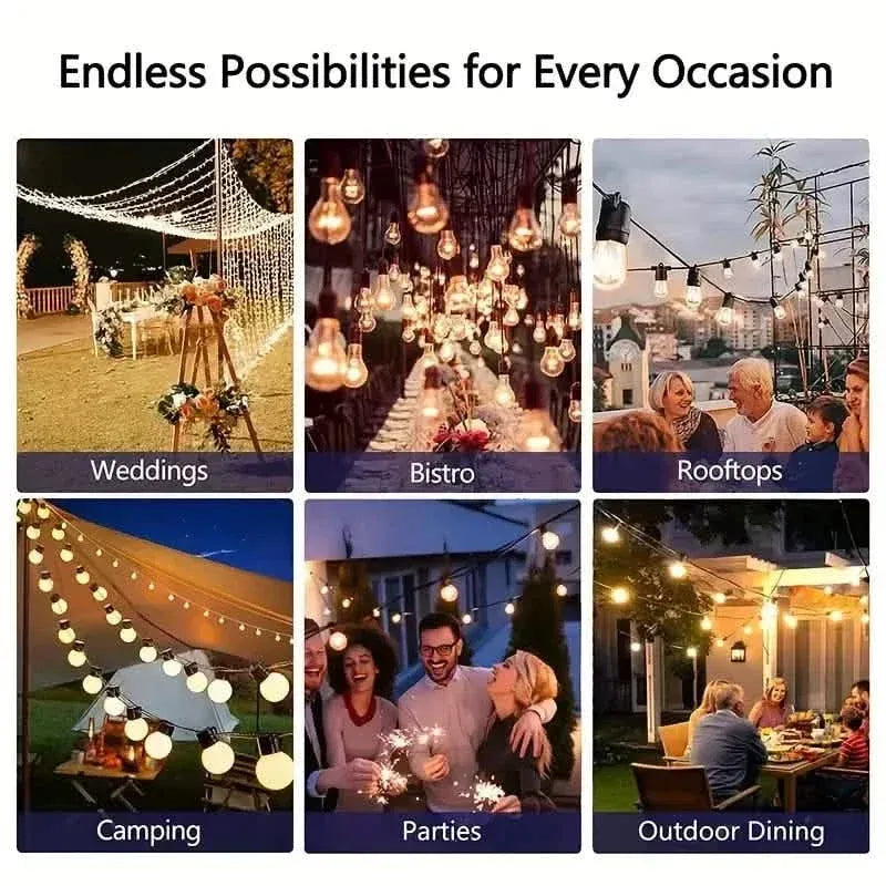 60FT Solar String Lights With USB Port & Remote Control - A-1 Thread Vault