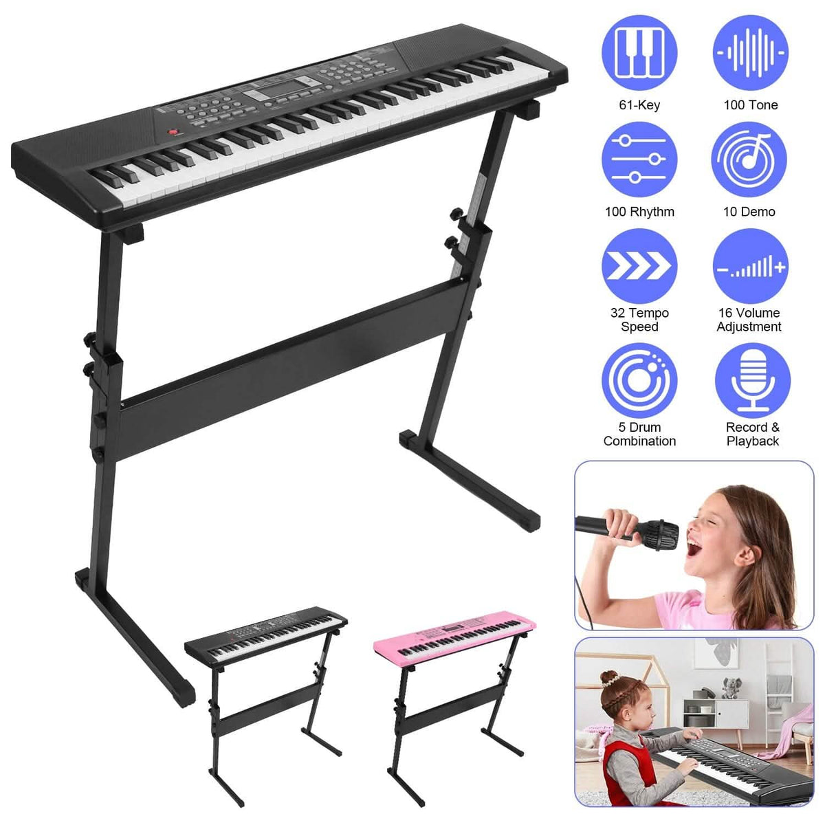 61 Keys Digital Music Keyboard Electronic Piano - A-1 Thread Vault