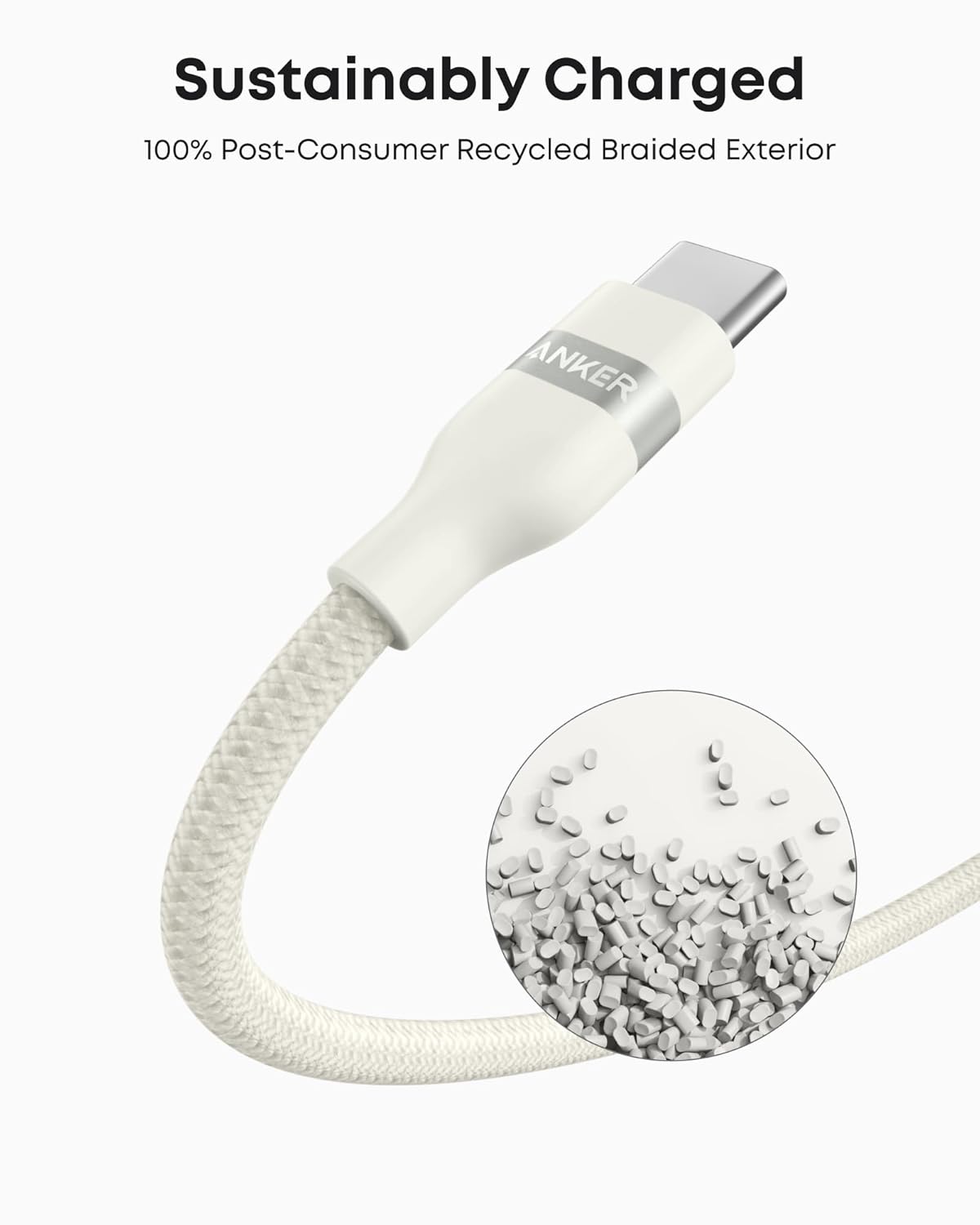 Anker USB-A to USB-C Cable (3 ft / 6 ft, Upcycled-Braided) - A-1 Thread Vault
